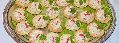 тарталетки с начинкой из крабовых палочек. Шаг 15