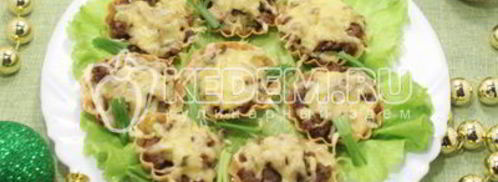 тарталетки с начинкой новогодний сюрприз. Шаг 10