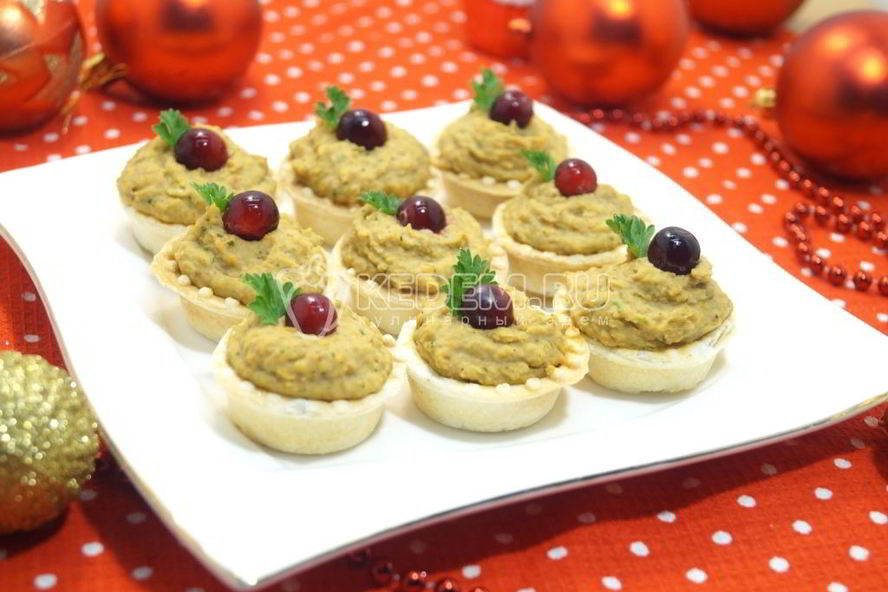 Рецепт тарталеток с паштетом из фасоли