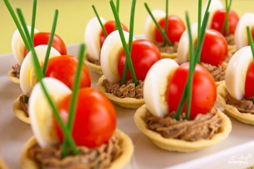 Рецепт тарталеток с печеночным паштетом