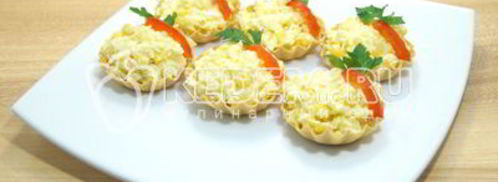 тарталетки с пикантным салатом. Шаг 9