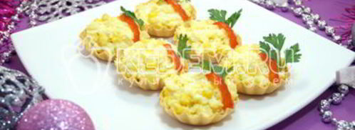 тарталетки с пикантным салатом. Шаг 10