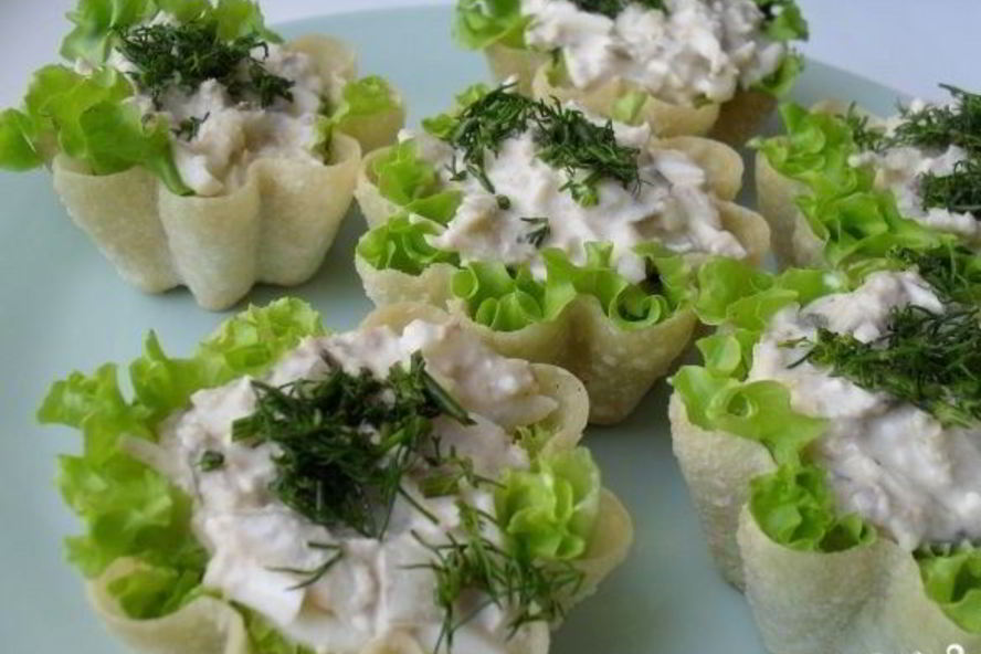 Рецепт тарталеток с тунцом консервированным