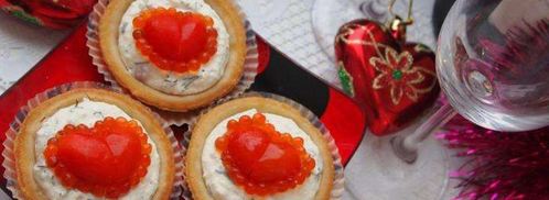 закуска в тарталетках с несладкой начинкой для влюбленных. Шаг 9