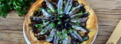 луковый тарт с малосольной килькой. Шаг 9