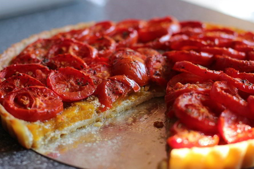 Рецепт тарта с помидорами и тыквой