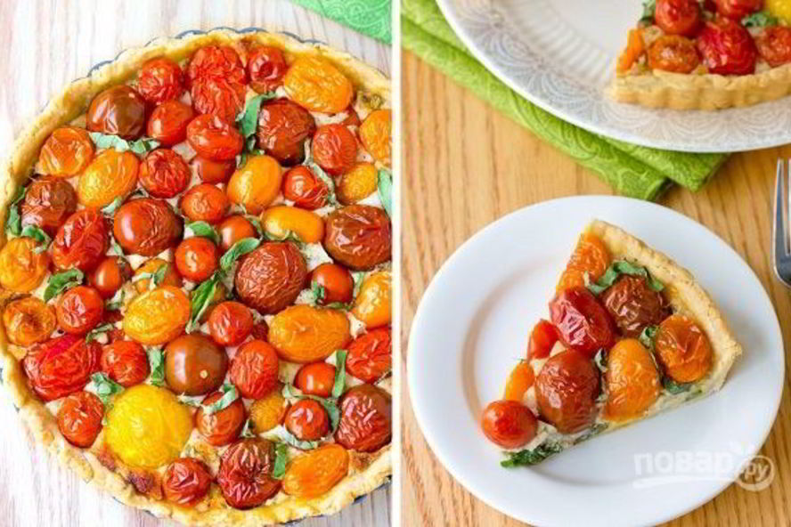 Рецепт тарта с сыром и томатами