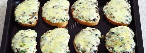 тартинки с грибами и творогом. Шаг 17