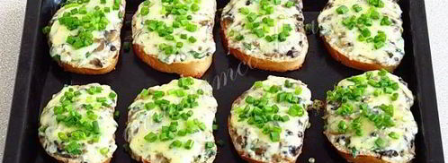 тартинки с грибами и творогом. Шаг 18