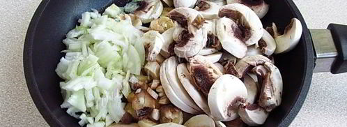 тартинки с грибами и творогом. Шаг 7