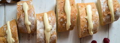 французские тосты с начинкой из сливочного сыра и малины. Шаг 5