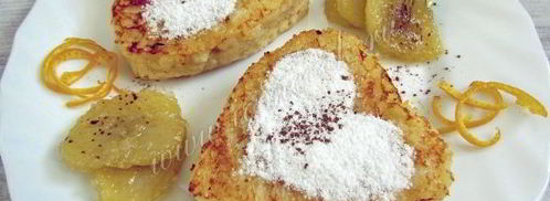 французские тосты в виде сердца. Шаг 14