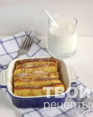 Французские тосты, запеченные с яблоком