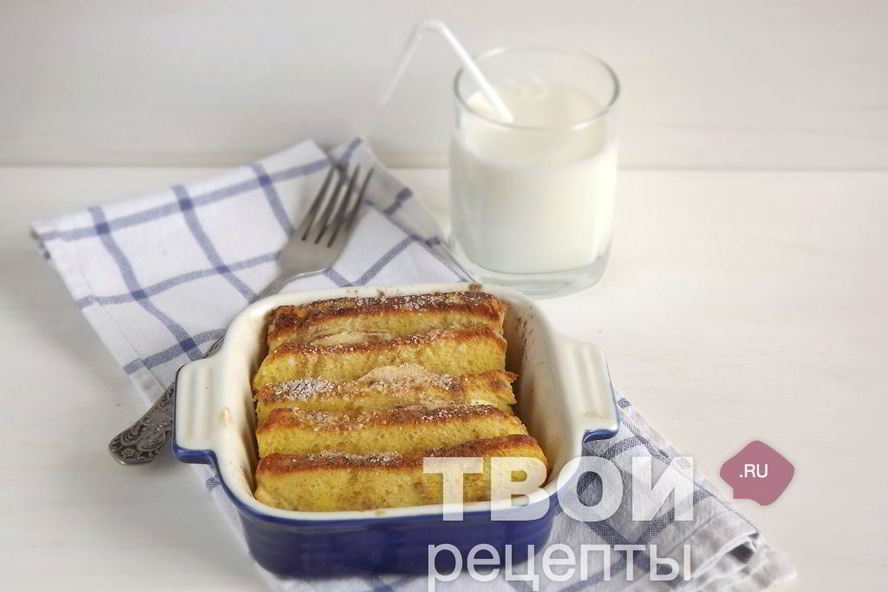 Рецепт французских тостов, запеченных с яблоком