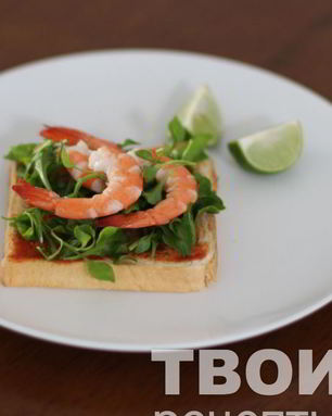 Тосты с креветками