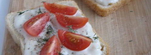 тосты с сырным соусом и помидорами черри. Шаг 8