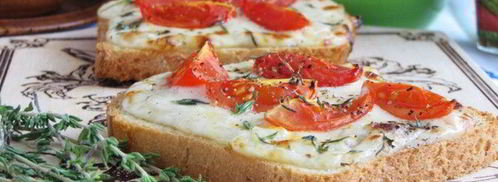 тосты с сырным соусом и помидорами черри. Шаг 11