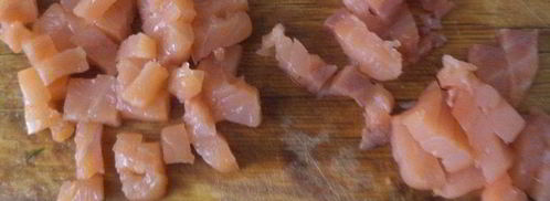 тосты с творожно-лососевой начинкой. Шаг 3