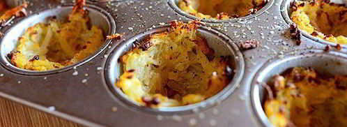 картофельные корзинки с яичницей-глазуньей. Шаг 5