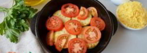 яичница с кабачками и помидорами. Шаг 4