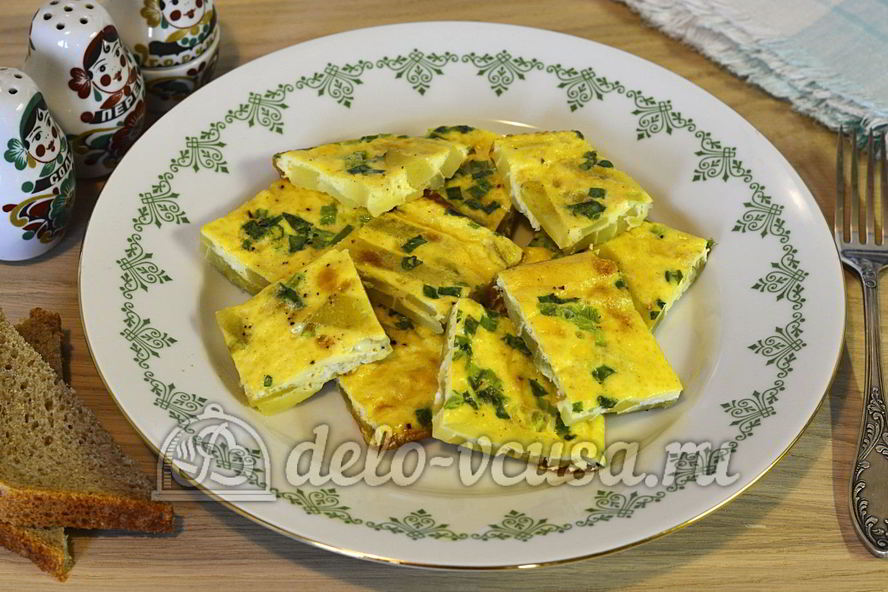 Рецепт яичницы с картофелем