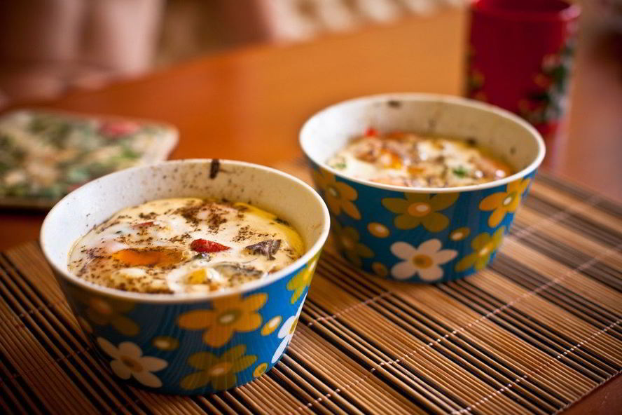 Рецепт яичницы с заправками