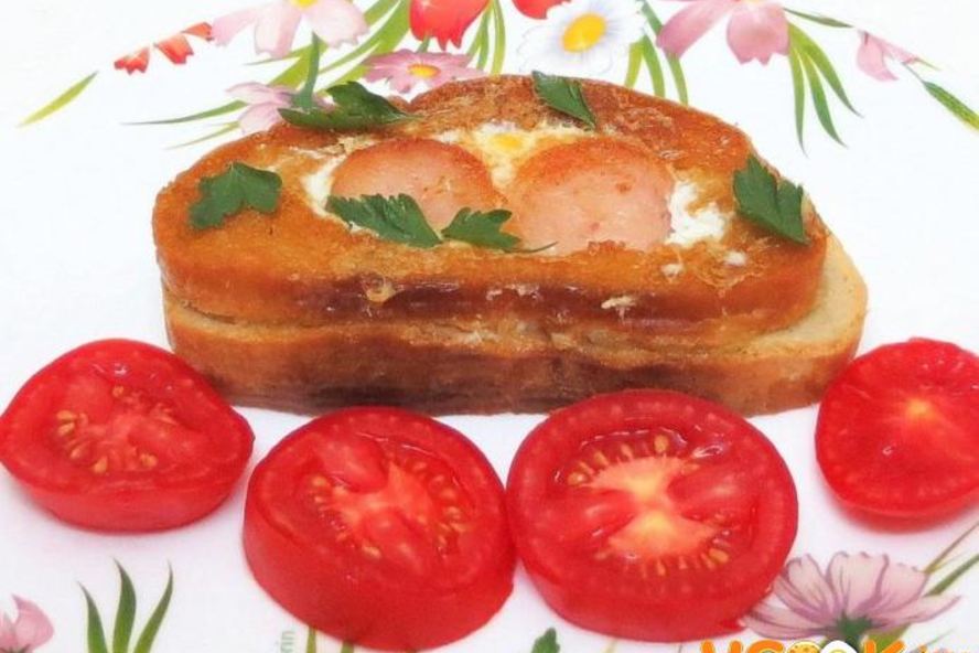 Рецепт яичницы в хлебе