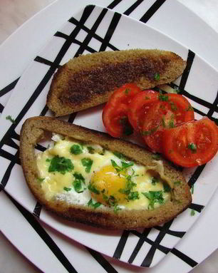 Яичница в хлебушке