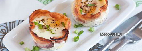 яичница в корзиночках из бекона. Шаг 5