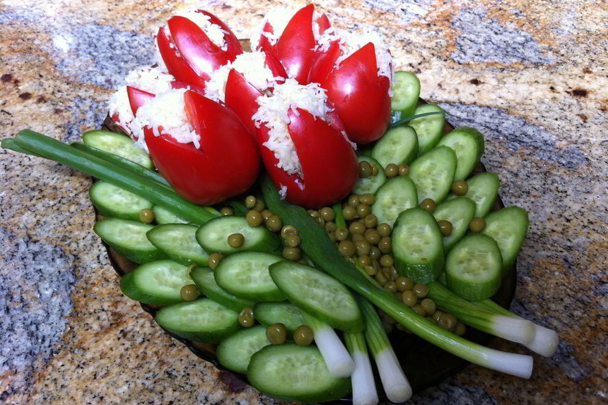 Рецепт закуски весенние тюльпаны