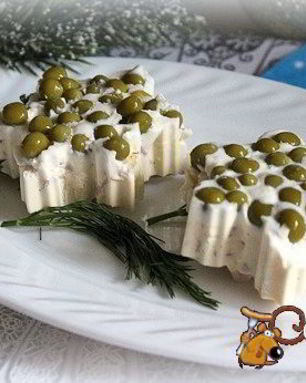 Новогоднее заливное из кальмаров