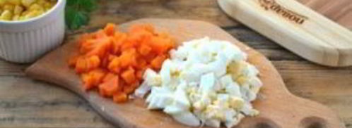 овощное заливное в яичной скорлупе. Шаг 3