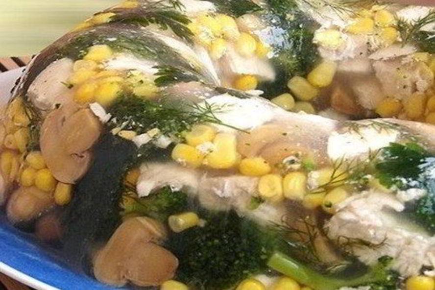 Рецепт закусочного заливного ассорти