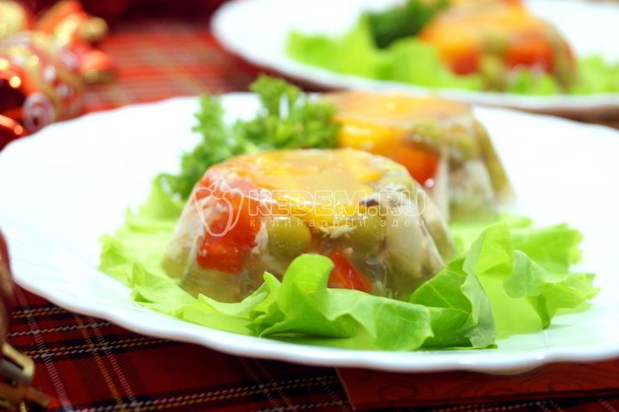Рецепт заливного из курицы праздничное
