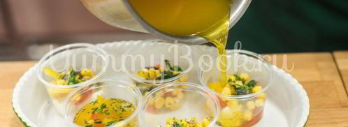 заливное из овощей с сыром моцарелла. Шаг 5