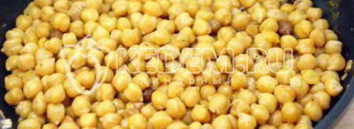 жареный нут с зеленью. Шаг 5