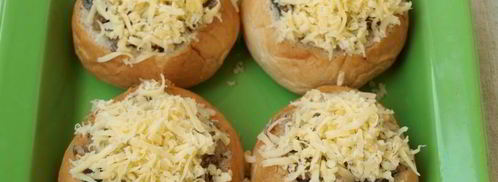 грибной жульен в булочке. Шаг 5