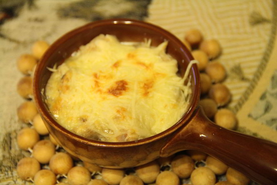 Рецепт русского жульена с грибами на сливках