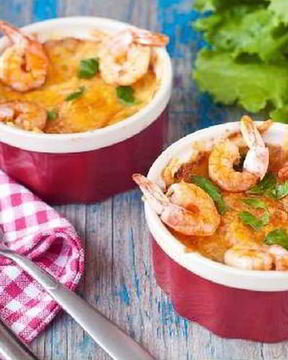 Среднеземноморский жюльен с креветками