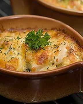 Жульен из кальмаров с шампиньонами