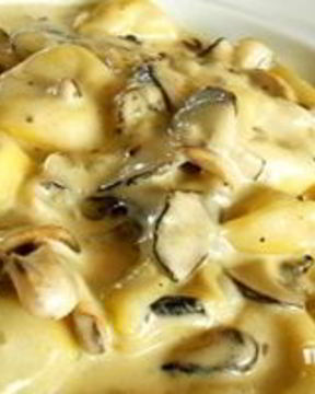 Жульен с грибами и ветчиной