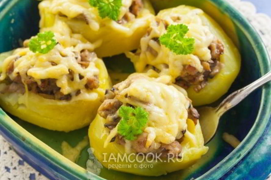 Рецепт жульена в картофеле