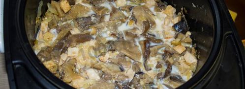 жульен в мультиварке с курицей и грибами. Шаг 13