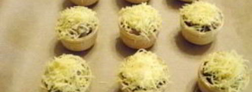 жульен в тарталетках с грибами и курицей. Шаг 8
