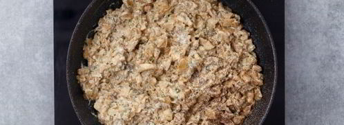 жульен в тарталетках с грибами и сыром. Шаг 8